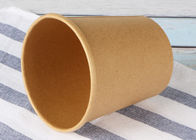 Tazze di carta amichevoli della minestra di Eco con i coperchi, contenitori della minestra della carta kraft di Brown