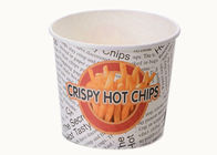 Tazze di carta eliminabili della patata fritta che marcano a caldo logo con singolo PE ricoperto