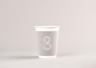 Tazza bevente di carta biodegradabile per l'abitudine di logo del caffè stampata