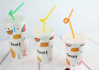 Porcellana Le tazze fredde del succo di frutta/tazze di carta arancio fredde/freddo Colourful foggia a coppa 1oz 2oz 5oz società