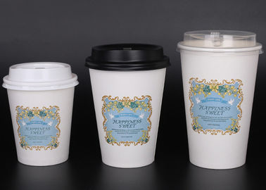 Porcellana Riciclato per andare tazze eliminabili del caffè con i coperchi e le paglie, stampa di colore completo fabbrica