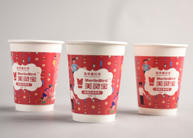 Porcellana Tazze di carta di Natale grazioso per le bevande calde/da andare logo delle tazze di caffè stampate fabbrica