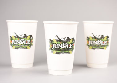Porcellana Prenda le tazze di carta fuori isolate con i coperchi, stampa eliminabile di logo delle tazze del caffè espresso fabbrica