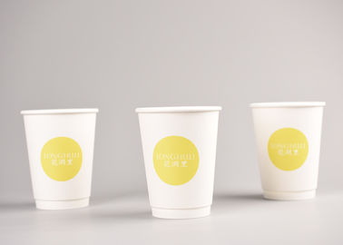 Porcellana L&#039;acqua/tè elimina le tazze di carta doppie per colore di bianco dell&#039;ufficio o della casa fabbrica