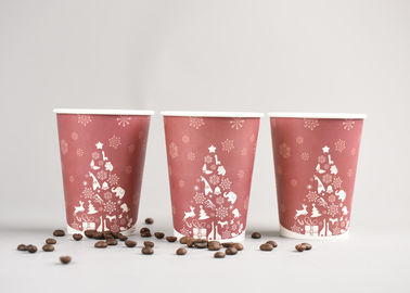 Porcellana 12oz riciclabile eliminabile andare tazze di caffè con la copertura di plastica, colore rosso fabbrica