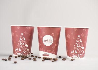 Porcellana L&#039;abitudine ha personalizzato le tazze di caffè eliminabili isolate con carta approvata dalla FDA fabbrica