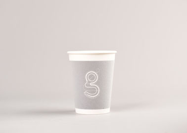 Porcellana Tazza bevente di carta biodegradabile per l&#039;abitudine di logo del caffè stampata fabbrica